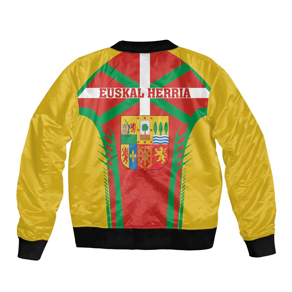 Basque Country Bomber Jacket Zazpiak Bat Flag Style