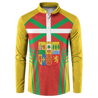 Basque Country Button Sweatshirt Zazpiak Bat Flag Style