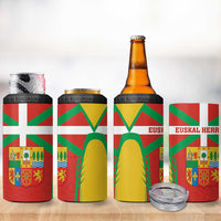 Basque Country 4 in 1 Can Cooler Tumbler Zazpiak Bat Flag Style