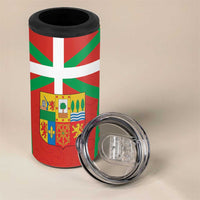 Basque Country 4 in 1 Can Cooler Tumbler Zazpiak Bat Flag Style