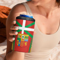 Basque Country 4 in 1 Can Cooler Tumbler Zazpiak Bat Flag Style