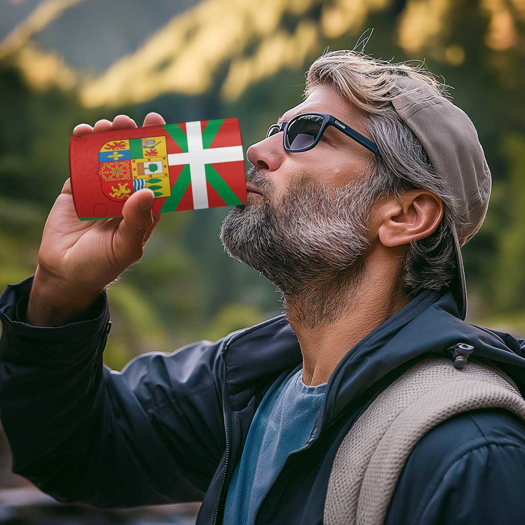 Basque Country 4 in 1 Can Cooler Tumbler Zazpiak Bat Flag Style