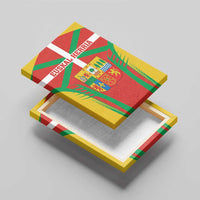 Basque Country Canvas Wall Art Zazpiak Bat Flag Style