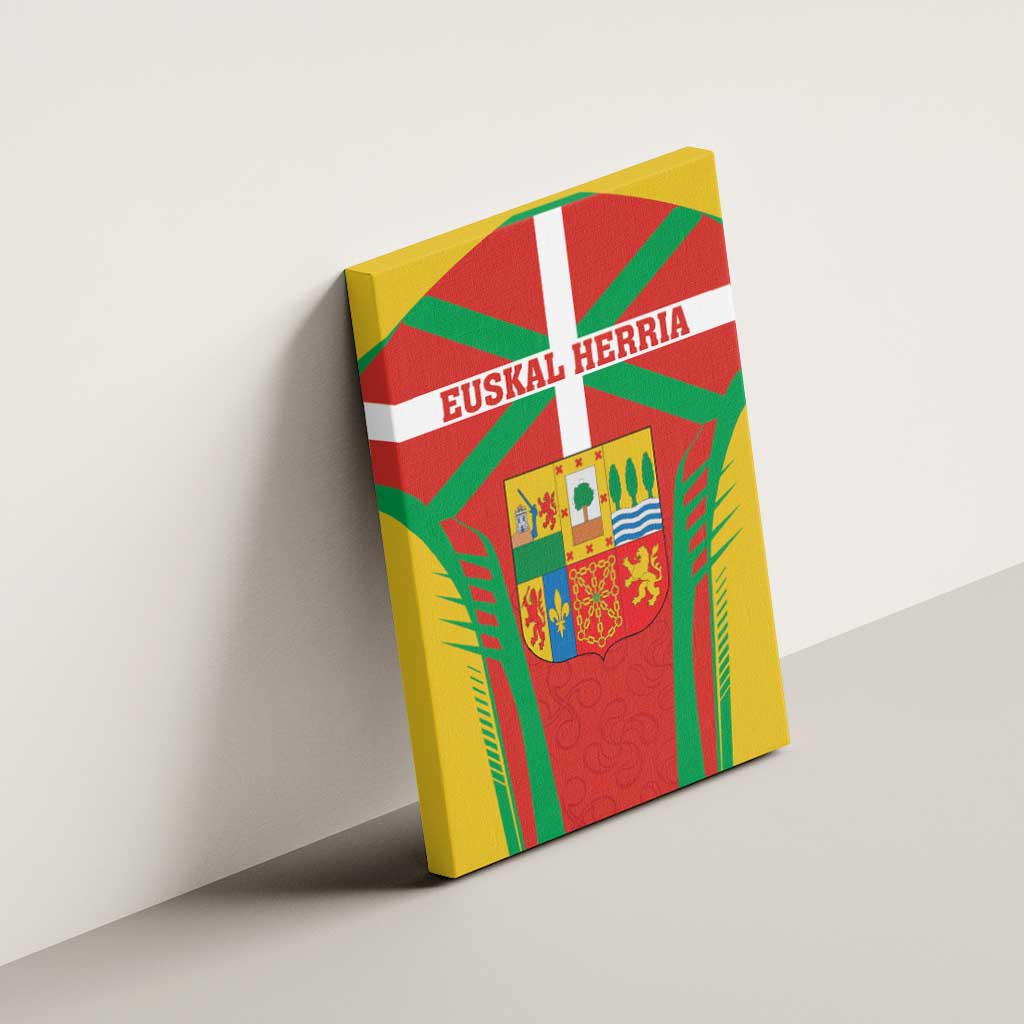 Basque Country Canvas Wall Art Zazpiak Bat Flag Style