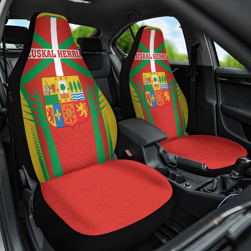 Basque Country Car Seat Cover Zazpiak Bat Flag Style
