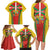 Basque Country Family Matching Long Sleeve Bodycon Dress and Hawaiian Shirt Zazpiak Bat Flag Style