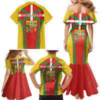 Basque Country Family Matching Mermaid Dress and Hawaiian Shirt Zazpiak Bat Flag Style