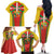 Basque Country Family Matching Off The Shoulder Long Sleeve Dress and Hawaiian Shirt Zazpiak Bat Flag Style
