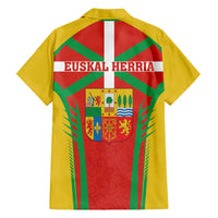 Basque Country Family Matching Off The Shoulder Long Sleeve Dress and Hawaiian Shirt Zazpiak Bat Flag Style