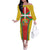 Basque Country Family Matching Off The Shoulder Long Sleeve Dress and Hawaiian Shirt Zazpiak Bat Flag Style
