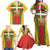 Basque Country Family Matching Off Shoulder Maxi Dress and Hawaiian Shirt Zazpiak Bat Flag Style