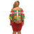 Basque Country Family Matching Off Shoulder Short Dress and Hawaiian Shirt Zazpiak Bat Flag Style