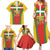 Basque Country Family Matching Summer Maxi Dress and Hawaiian Shirt Zazpiak Bat Flag Style