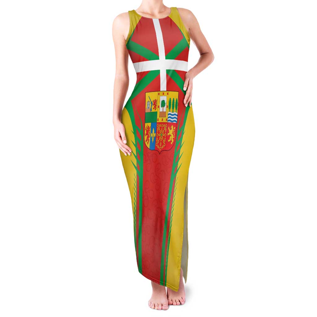 Basque Country Family Matching Tank Maxi Dress and Hawaiian Shirt Zazpiak Bat Flag Style