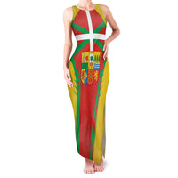 Basque Country Family Matching Tank Maxi Dress and Hawaiian Shirt Zazpiak Bat Flag Style