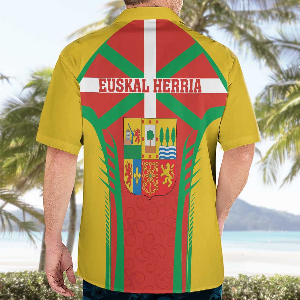 Basque Country Hawaiian Shirt Zazpiak Bat Flag Style