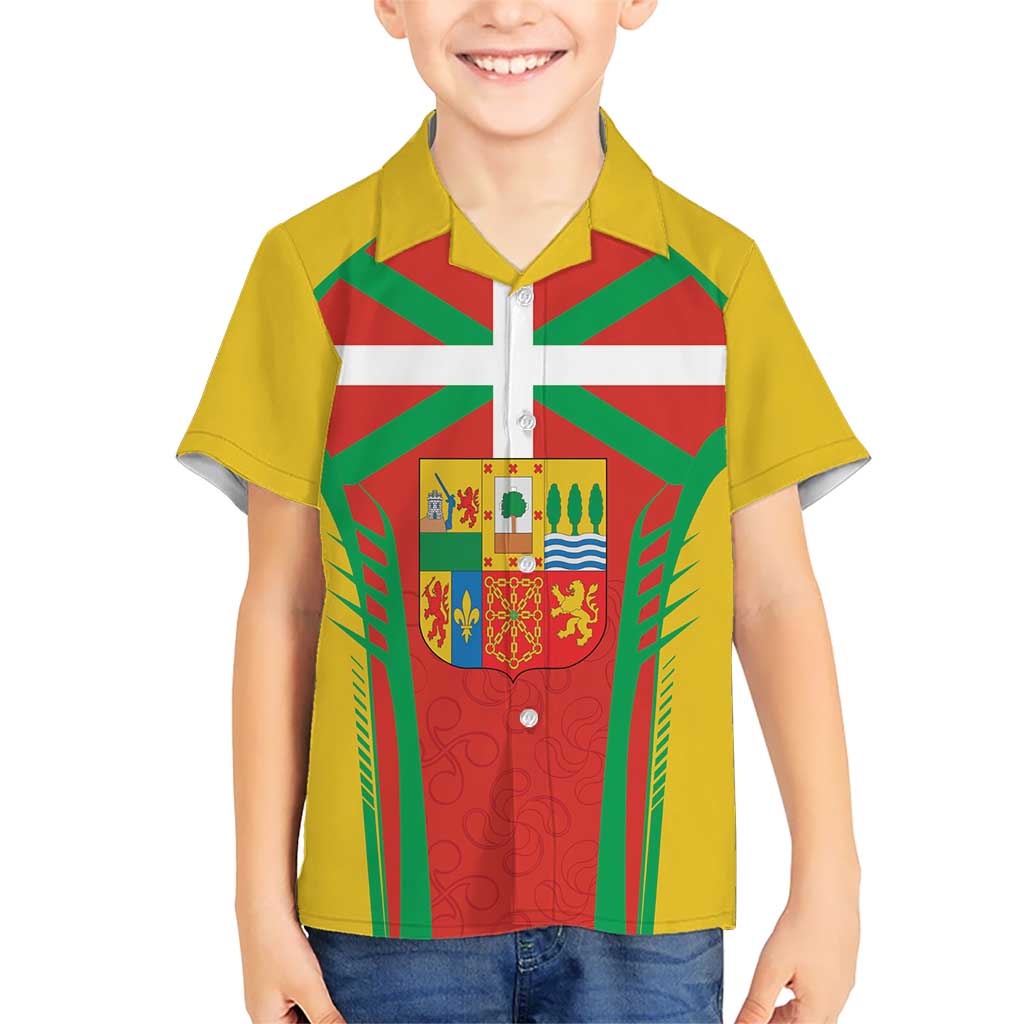 Basque Country Hawaiian Shirt Zazpiak Bat Flag Style