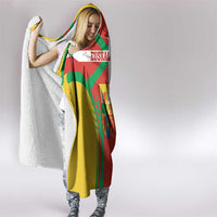 Basque Country Hooded Blanket Zazpiak Bat Flag Style