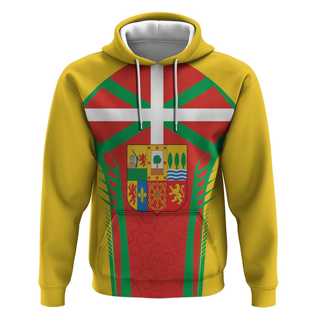 Basque Country Hoodie Zazpiak Bat Flag Style