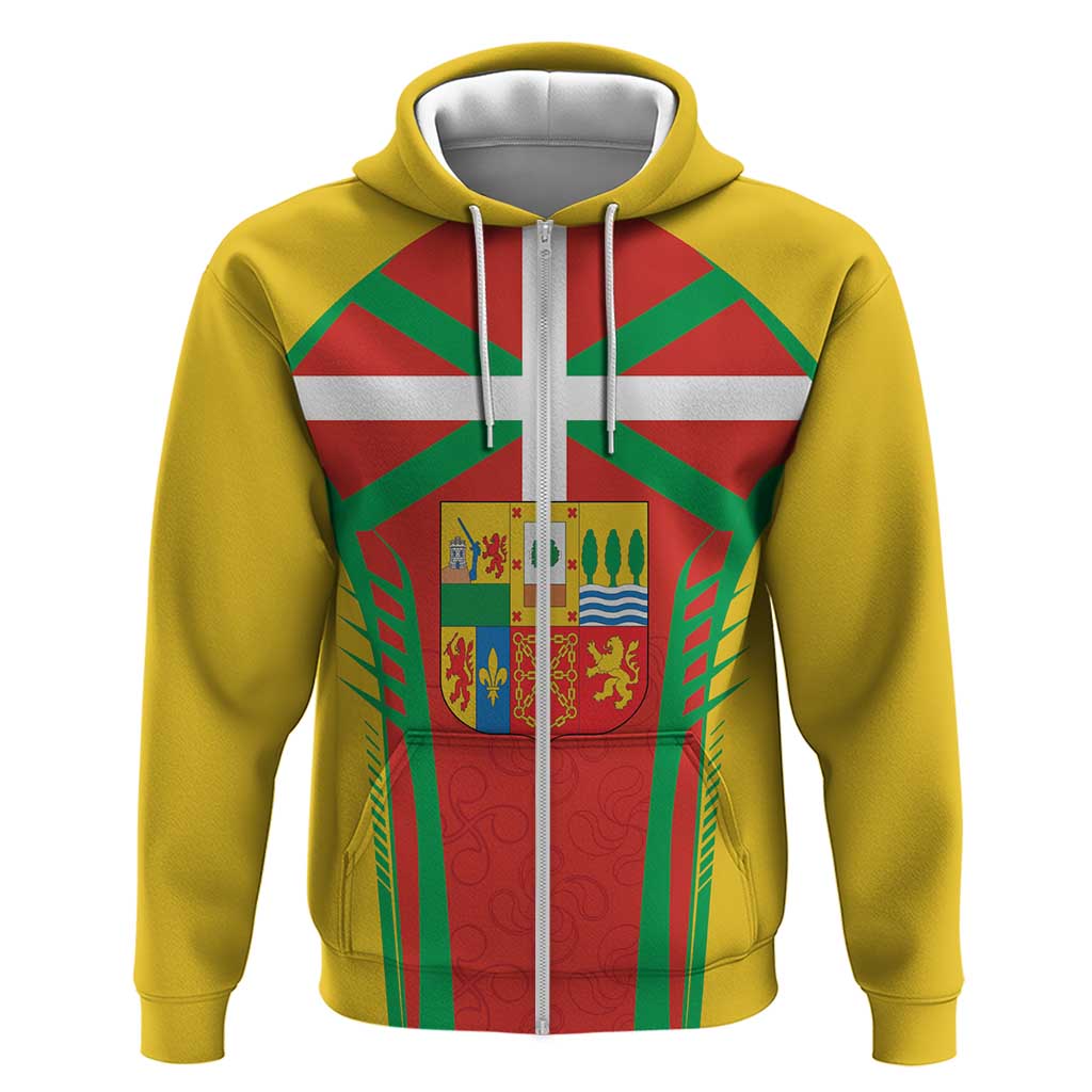 Basque Country Hoodie Zazpiak Bat Flag Style