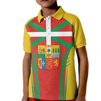 Basque Country Kid Polo Shirt Zazpiak Bat Flag Style