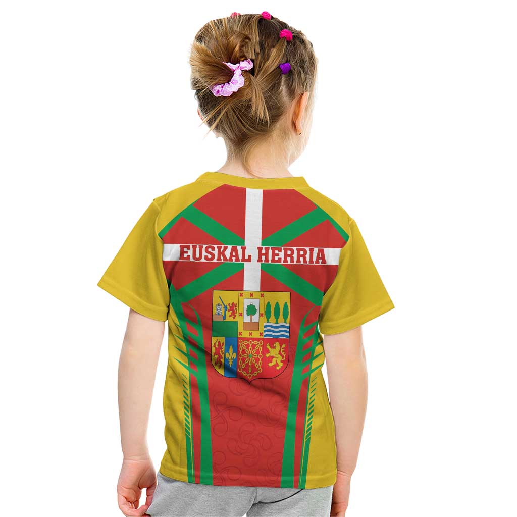Basque Country Kid T Shirt Zazpiak Bat Flag Style