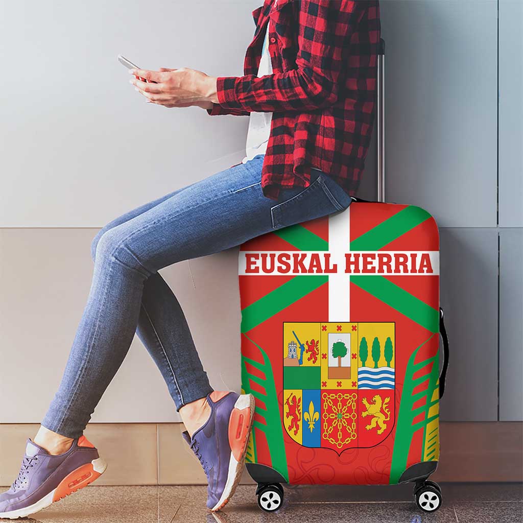 Basque Country Luggage Cover Zazpiak Bat Flag Style