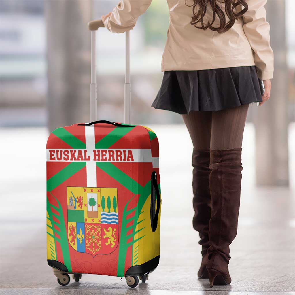 Basque Country Luggage Cover Zazpiak Bat Flag Style