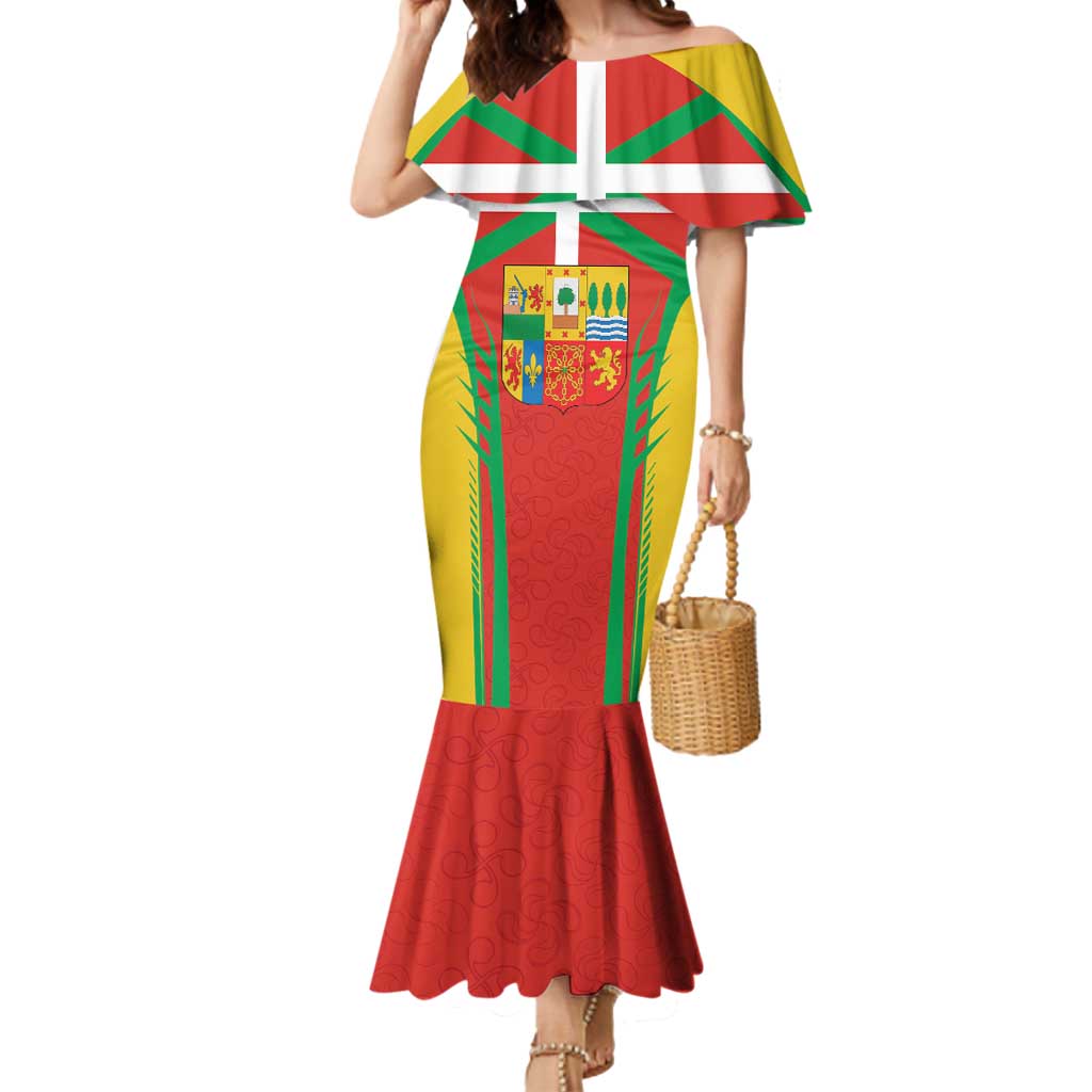 Basque Country Mermaid Dress Zazpiak Bat Flag Style