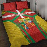 Basque Country Quilt Bed Set Zazpiak Bat Flag Style