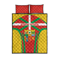 Basque Country Quilt Bed Set Zazpiak Bat Flag Style