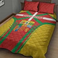 Basque Country Quilt Bed Set Zazpiak Bat Flag Style