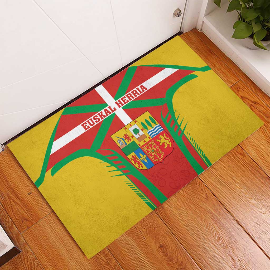 Basque Country Rubber Doormat Zazpiak Bat Flag Style
