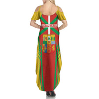 Basque Country Summer Maxi Dress Zazpiak Bat Flag Style