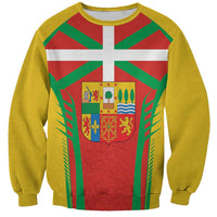 Basque Country Sweatshirt Zazpiak Bat Flag Style