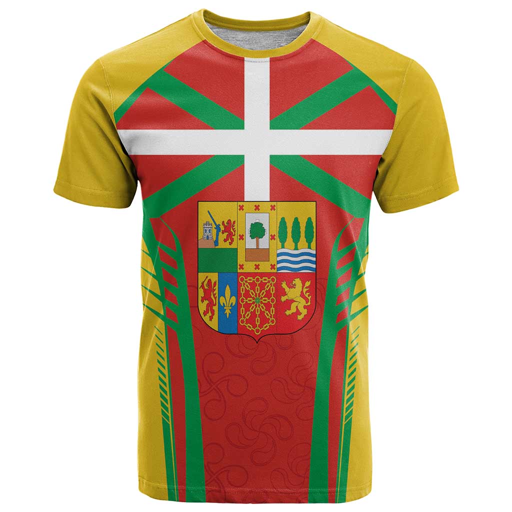 Basque Country T Shirt Zazpiak Bat Flag Style