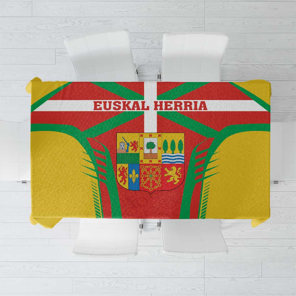 Basque Country Tablecloth Zazpiak Bat Flag Style