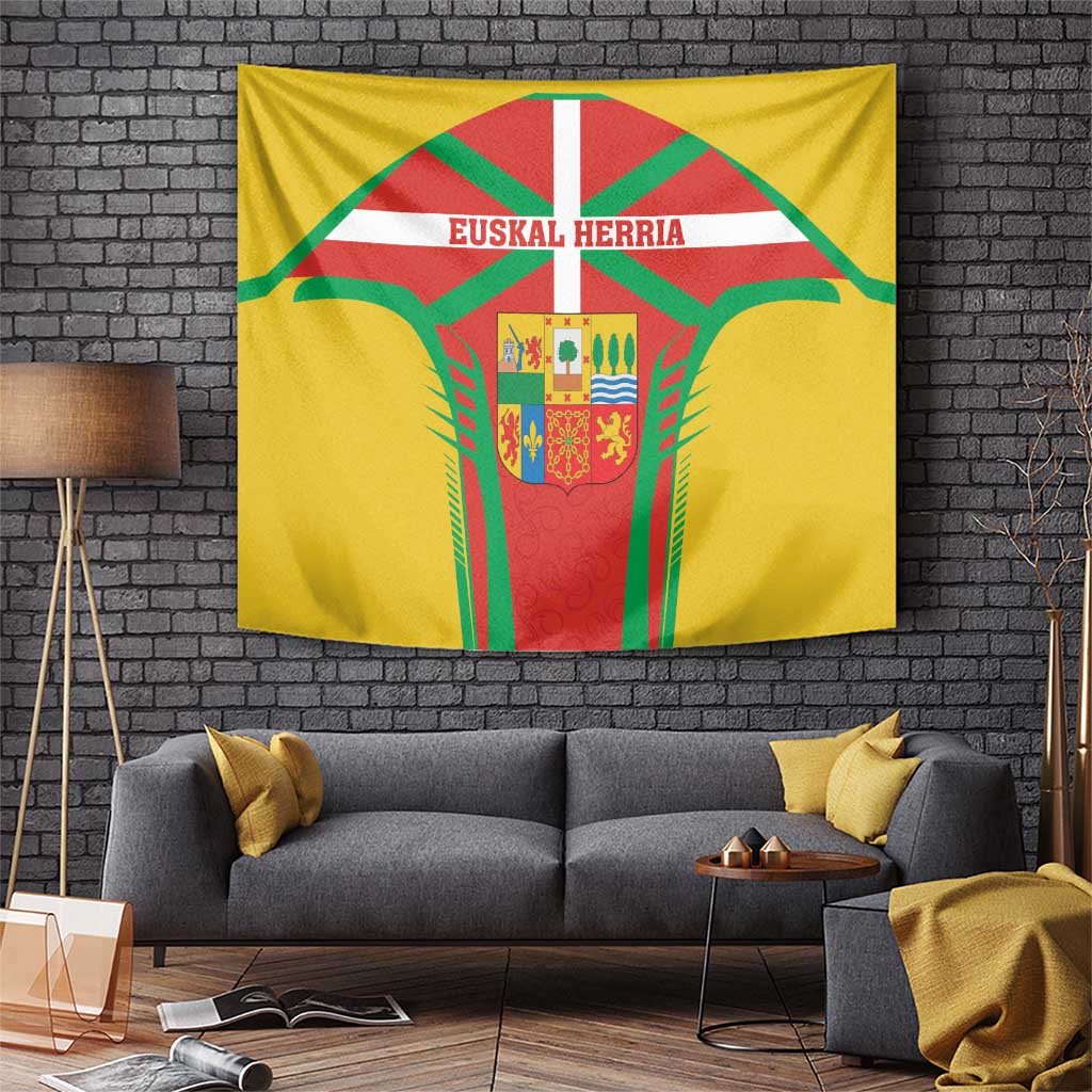 Basque Country Tapestry Zazpiak Bat Flag Style
