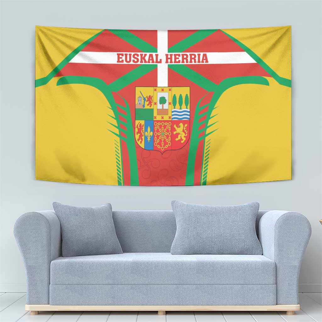 Basque Country Tapestry Zazpiak Bat Flag Style