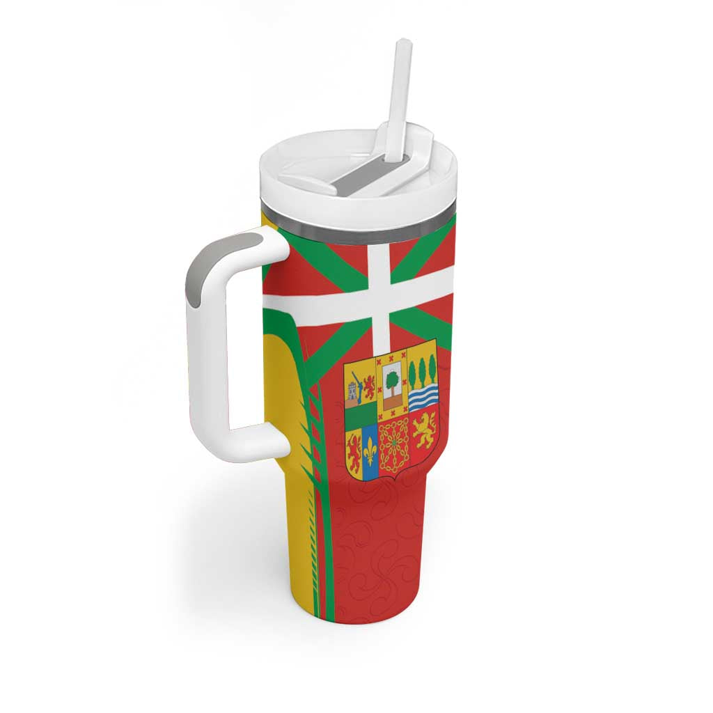 Basque Country Tumbler With Handle Zazpiak Bat Flag Style