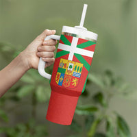 Basque Country Tumbler With Handle Zazpiak Bat Flag Style