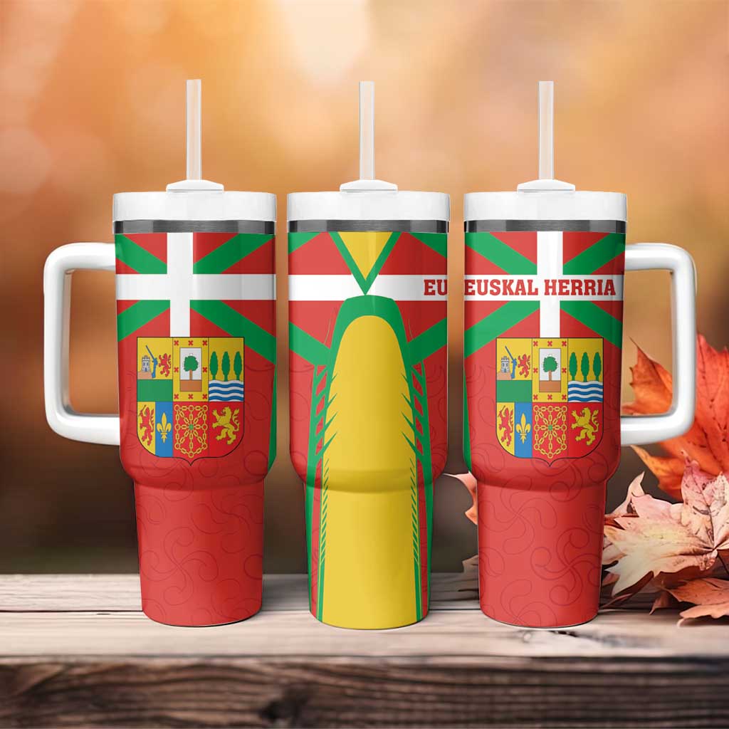 Basque Country Tumbler With Handle Zazpiak Bat Flag Style