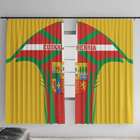 Basque Country Window Curtain Zazpiak Bat Flag Style
