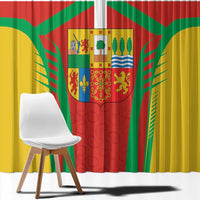 Basque Country Window Curtain Zazpiak Bat Flag Style
