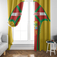 Basque Country Window Curtain Zazpiak Bat Flag Style