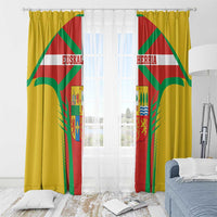 Basque Country Window Curtain Zazpiak Bat Flag Style