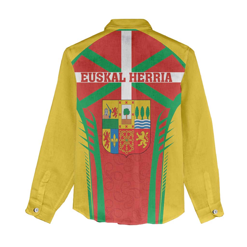 Basque Country Women Casual Shirt Zazpiak Bat Flag Style