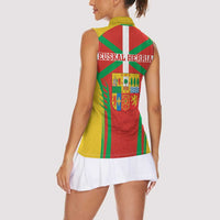 Basque Country Women Sleeveless Polo Shirt Zazpiak Bat Flag Style