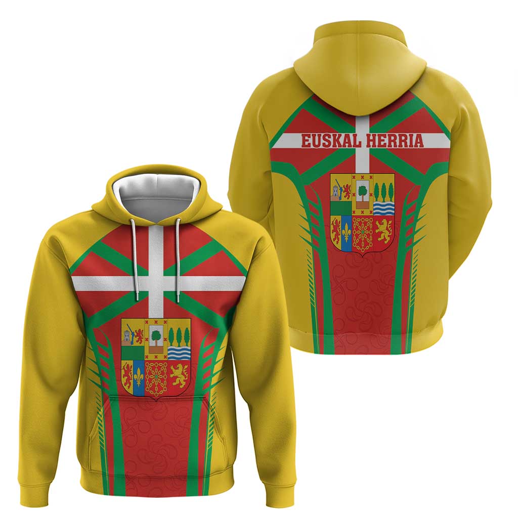 Basque Country Zip Hoodie Zazpiak Bat Flag Style