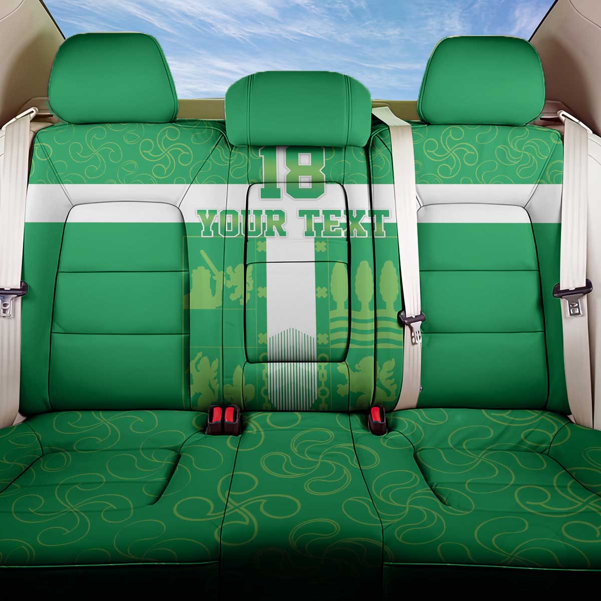 Custom Basque Euskadi Football Back Car Seat Cover Euskal Selekzioa Go Champion